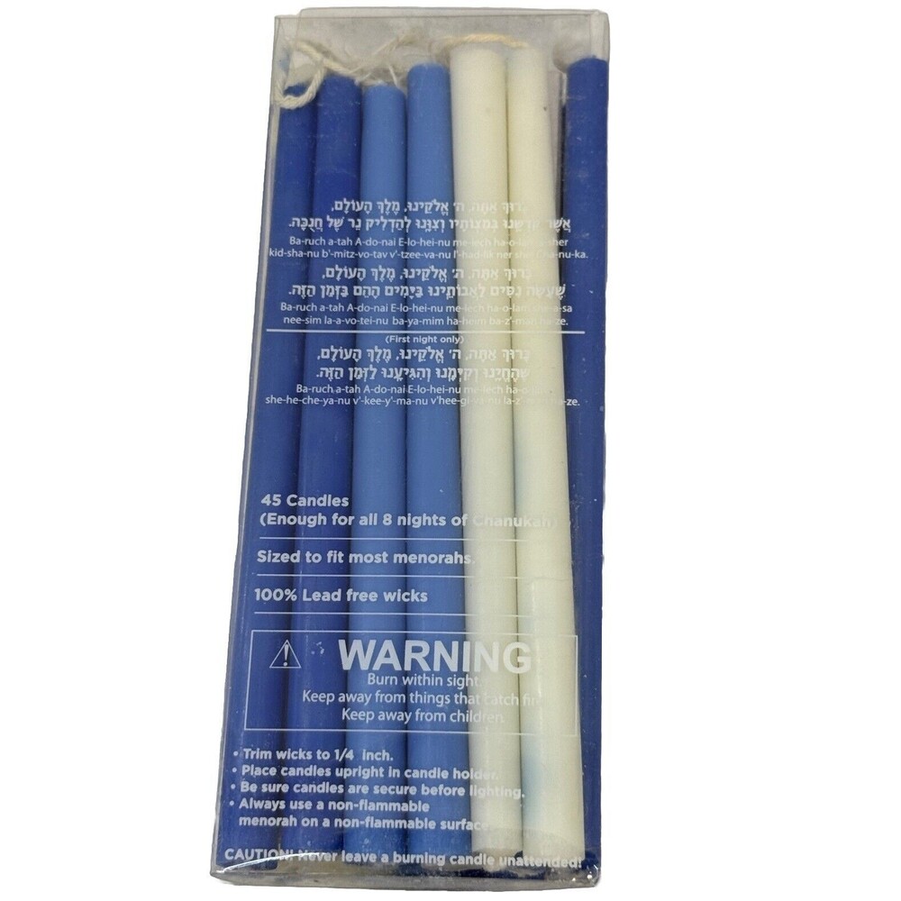 Rite Lite LTD Chanukah Hanukkah Judaica Blue White‎ Candles Menorah - Picture 11 of 11